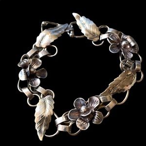 🌴Vintage Floral Link Bracelet 1/20 12K gold